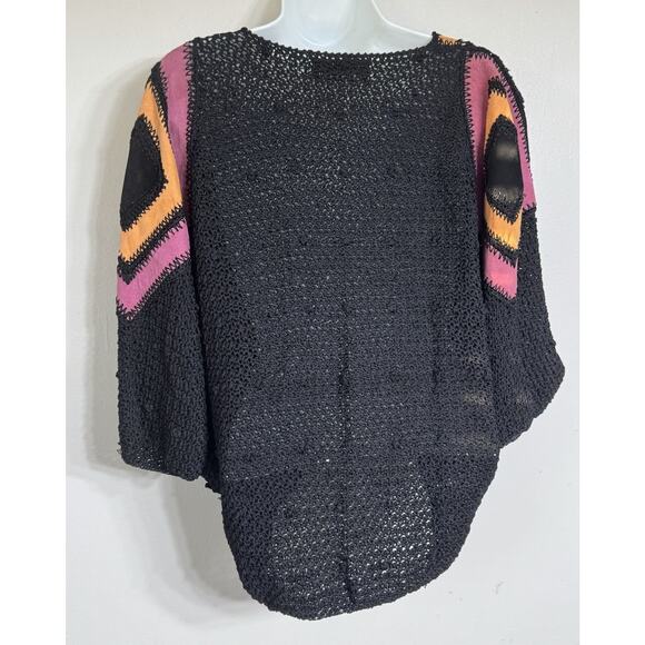 Vintage Norma Canada Sweater Women’s Size Small Style 1223 Leather Trim - Picture 6 of 12